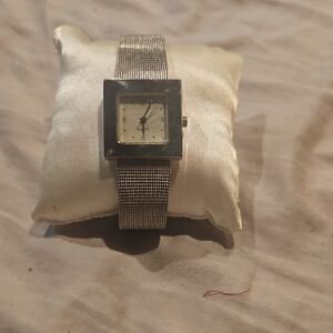 Yves Rocher Silver Mesh Band Watch